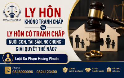 Ly Hôn Không Tranh Chấp Và Ly Hôn Có Tranh Chấp Nuôi Con, Tài Sản, Nợ Chung – Giải Quyết Thế Nào?